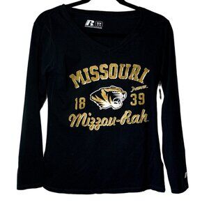 RUSSELL Women's MISSOU 1839 Truman Mizzou Rah Long Sleeve‎ Top Sz M 8-10